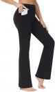 27"/29"/31"/33"/35"/37'' High Waist Workout Bootleg Yoga Pants Tummy Control 4 Pocket Workout Yoga Pants Flare Legging