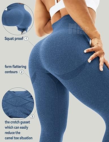 Women Seamless Leggings Smile Contour High Waist Workout Gym Yoga Pants