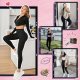 4 Pack Leggings for Women - High Waisted Tummy Control Yoga Pants with Pockets for Workout Gym Black Capri Leggings