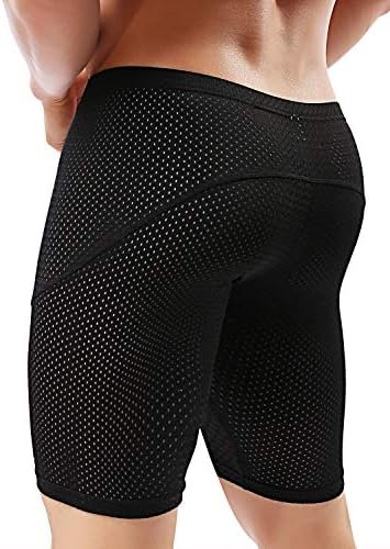 Men's Tight Yoga Mesh Training Bodybuilding Gym Workout Shorts Jammer Swimsuit