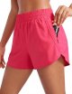 Women's High Waisted Running Shorts Mesh Liner - 3'' Dolphin Quick Dry Athletic Gym Track Workout Shorts Zip Pocket