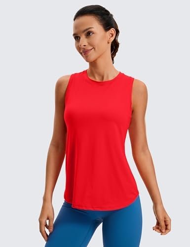 Lightweight Tank Top for Women Sleeveless Workout Tops High Neck Athletic Running Shirts