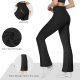 Flare Leggings for Women 2024 High Waisted Workout Leggings with Pockets Tummy Control Crossover Waist