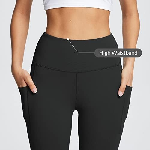 Women's Leggings with Pockets Tummy Control Workout High Waisted Athletic Running 7/8 Ultra Soft Gym Yoga Ankle Pants