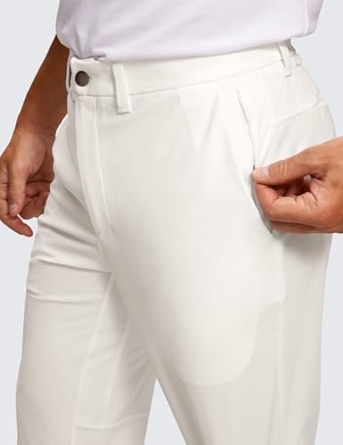 Men's All Day Comfy Golf Pants - 30"/32"/34" Quick Dry Lightweight Work Casual Trousers with Pockets