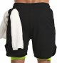 Mens 2 in 1 Workout Running Shorts Athletic Yoga Gym 7" Short Clothes with Side Pockets