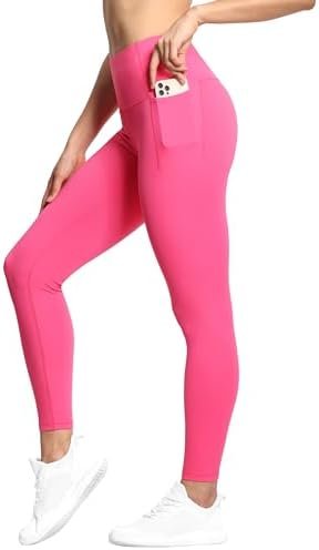 Tummy Control Workout Leggings with Pockets High Waist Athletic Yoga Pants for Women Running, Fitness