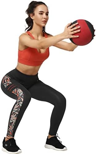 Printed Workout Leggings for Women High Waisted Yoga Pants with 2 Pockets Non See-Through Tummy Control