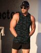 Men's Workout Hooded Tank Tops Bodybuilding Muscle Cut Off T Shirt Sleeveless Gym Hoodies