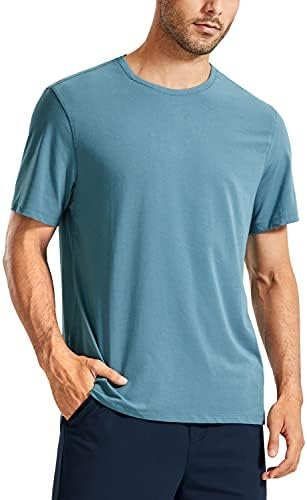 Men's Lightweight Cotton Short Sleeve Athletic T-shirts Workout Quick Dry Loose Fit Tees