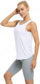 Women's Open Back High Neck Workout Athletic Gym Tank Tops