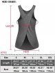 Open Back Workout Top Backless Yoga Shirts Tie Back Workout Tank Activewear Shirts Exercise Yoga Tank Tops (1-3Pack)