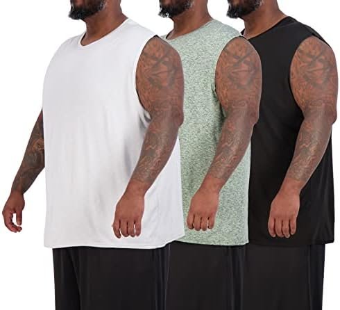 3 & 5 Pack: Men's Dry-Fit Active Muscle Tank Top - Standard and Big & Tall Sizes (S-5XLT)