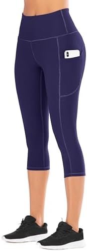 High Waisted Yoga Pants for Women with Pockets Capri Leggings for Women Workout Leggings for Women Yoga Capris
