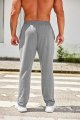 Men's Cotton Sweatpants Open Bottom Lounge Pants Lightweight Casual Jogger Pants with Pockets