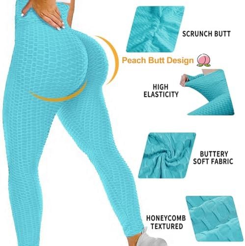 Butt Lifting Leggings for Women Tummy Control Workout Yoga Pants High Waisted Scrunch Booty Gym Tights