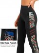 Printed Workout Leggings for Women High Waisted Yoga Pants with 2 Pockets Non See-Through Tummy Control