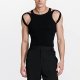 Men's Hollow Out Sleeveless Tank Top Vest Clubwear Yoga Dance Clothes Short Seelve Workout Tops Party Club Tee