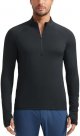 Mens Quarter Zip Pullover Long Sleeve Golf Athletic Shirts Mock Neck Workout Running Tops Sweatshirt with Pocket